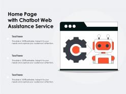 Home page with chatbot web assistance service