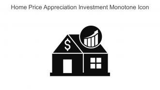 Home Price Appreciation Investment Monotone Icon In Powerpoint Pptx Png And Editable Eps Format