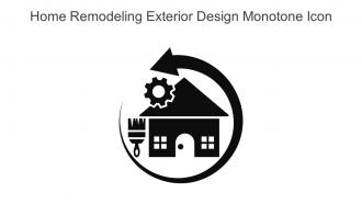 Home Remodeling Exterior Design Monotone Icon In Powerpoint Pptx Png And Editable Eps Format