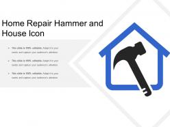 Home repair hammer and house icon