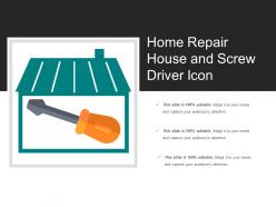 Home repair house and screw driver icon