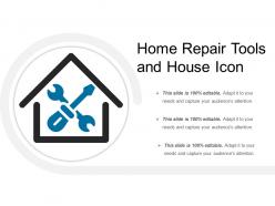 Home repair tools and house icon