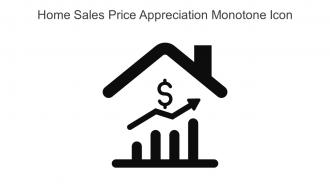 Home Sales Price Appreciation Monotone Icon In Powerpoint Pptx Png And Editable Eps Format