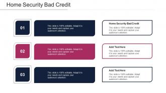 Home Security Bad Credit Ppt Powerpoint Presentation Model Guide Cpb