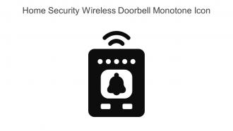 Home Security Wireless Doorbell Monotone Icon In Powerpoint Pptx Png And Editable Eps Format