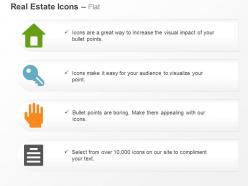 Home selection key record ppt icons graphics