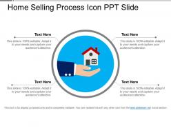 Home selling process icons ppt slide
