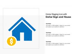 Home staging icon with dollar sign and house