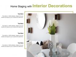 Home staging with interior decorations