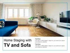 Home staging with tv and sofa