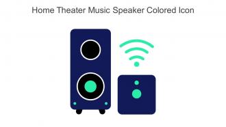 Home Theater Music Speaker Colored Icon In Powerpoint Pptx Png And Editable Eps Format