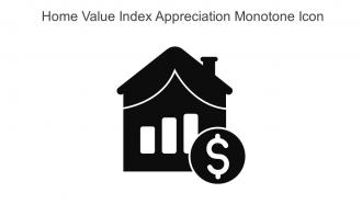 Home Value Index Appreciation Monotone Icon In Powerpoint Pptx Png And Editable Eps Format