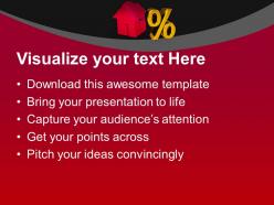 Home with percent growth real estate powerpoint templates ppt themes and graphics 0213