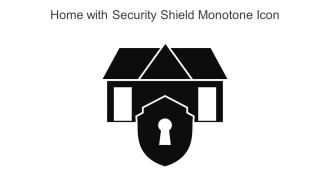 Home With Security Shield Monotone Icon In Powerpoint Pptx Png And Editable Eps Format