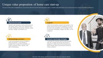Homecare Agency Business Plan Unique Value Proposition Of Home Care Start Up BP SS
