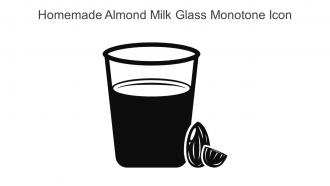Homemade Almond Milk Glass Monotone Icon In Powerpoint Pptx Png And Editable Eps Format