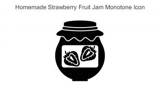 Homemade Strawberry Fruit Jam Monotone Icon In Powerpoint Pptx Png And Editable Eps Format