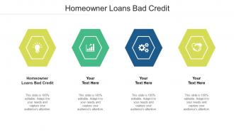 Homeowner Loans Bad Credit Ppt Powerpoint Presentation File Background Cpb