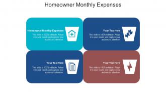Homeowner monthly expenses ppt powerpoint presentation visual aids model cpb