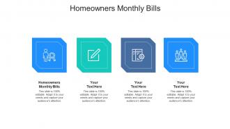Homeowners monthly bills ppt powerpoint presentation icon visual aids cpb