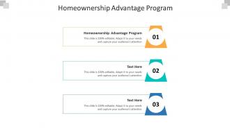 Homeownership advantage program ppt powerpoint presentation icon file cpb