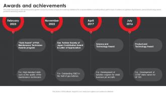 Honda Company Profile Awards And Achievements Ppt Show Slide Portrait CP SS