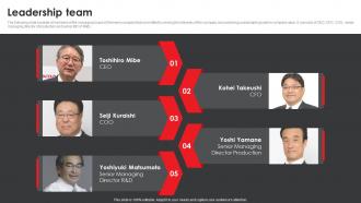Honda Company Profile Leadership Team Ppt Professional Structure CP SS