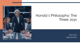 Hondas Philosophy The Three Joys PPT Presentation AT