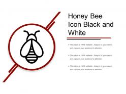 Honey bee icon black and white