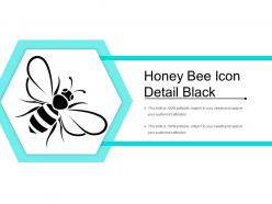 Honey bee icon detail black