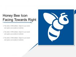 Honey bee icon facing towards right