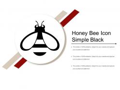 Honey Bee Icon Simple Black