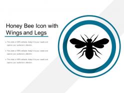 Honey bee icon with wings and legs