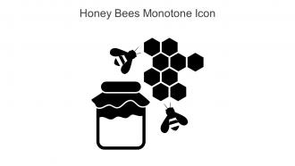 Honey Bees Monotone Icon In Powerpoint Pptx Png And Editable Eps Format
