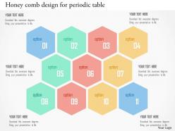 Honey comb design for periodic table flat powerpoint design