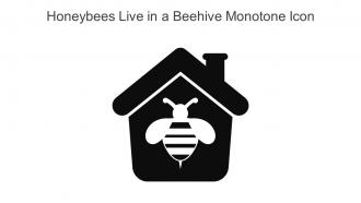 Honeybees Live In A Beehive Monotone Icon In Powerpoint Pptx Png And Editable Eps Format
