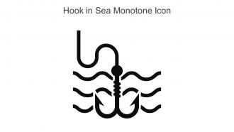 Hook In Sea Monotone Icon In Powerpoint Pptx Png And Editable Eps Format