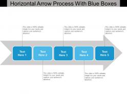 Horizontal arrow process with blue boxes