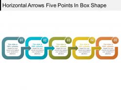 Horizontal Arrows Five Points In Box Shape