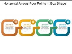 Horizontal arrows four points in box shape