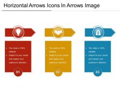 Horizontal arrows icons in arrows image