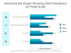 Horizontal Bar Graph Showing Client Feedback On Three Scale