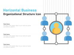 Horizontal Business Organizational Structure Icon