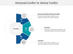 Horizontal conflict vs vertical conflict ppt powerpoint presentation model background cpb