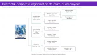 Horizontal Corporate Organization Structure Of Employees