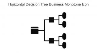Horizontal Decision Tree Business Monotone Icon In Powerpoint Pptx Png And Editable Eps Format