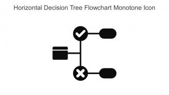 Horizontal Decision Tree Flowchart Monotone Icon In Powerpoint Pptx Png And Editable Eps Format
