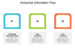 Horizontal information flow ppt powerpoint presentation show grid cpb