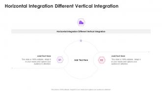 Horizontal Integration Different Vertical Integration In Powerpoint And Google Slides Cpb