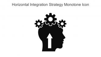 Horizontal Integration Strategy Monotone Icon In Powerpoint Pptx Png And Editable Eps Format